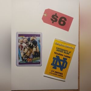 Bryant Young 1994 Score RC #282 & Notre Dame 1st Edition Card Pack